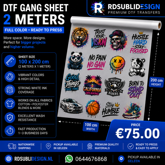 DTF Gang Sheet 2 Meters
