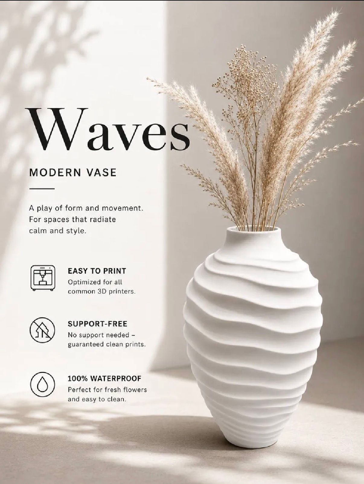 Modern 3D Printed Vase